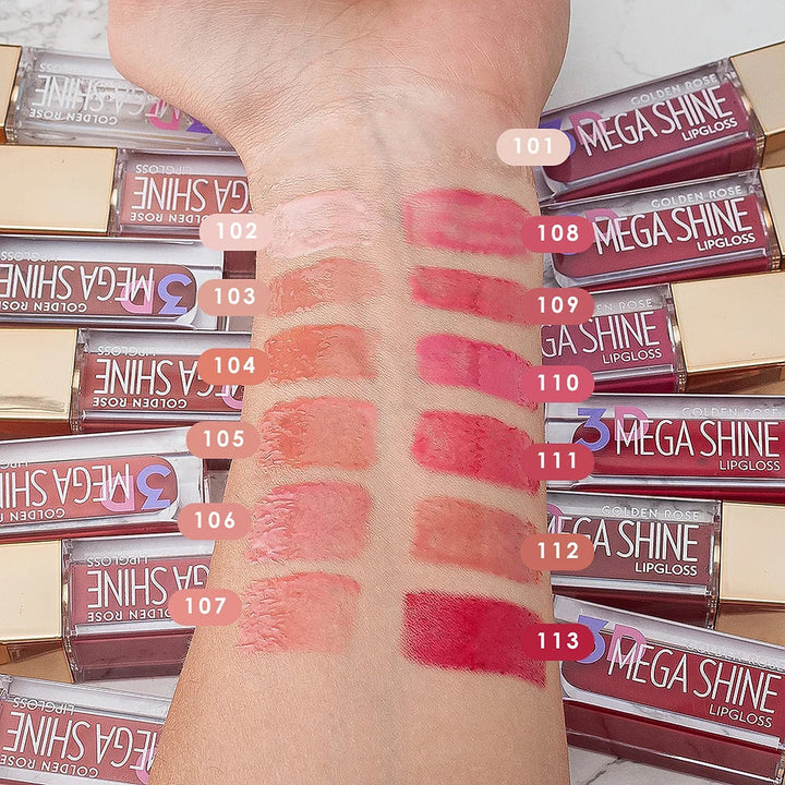 Golden Rose 3D Mega Shine Lipgloss Rose Gold