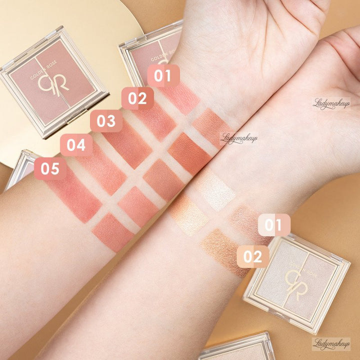 Golden Rose Iconic Blush Duo - 05 Warm Pearl Rose Gold