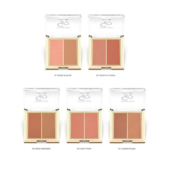 Golden Rose Iconic Blush Duo - 05 Warm Pearl Rose Gold