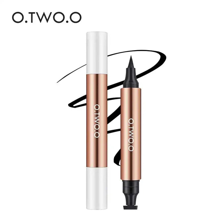 O.TWO.O Eyeliner Stamp Black Liquid Eyeliner Pen Rose Gold