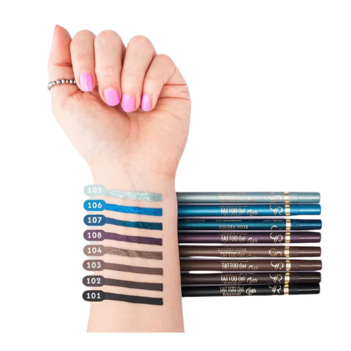 Golden Rose Tattoo Gel Eye Pencil (Various Shades) Rose Gold