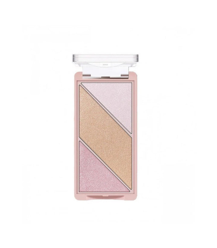 O.TWO.O 3 IN 1 blush, highlighter and contour palette Rose Gold