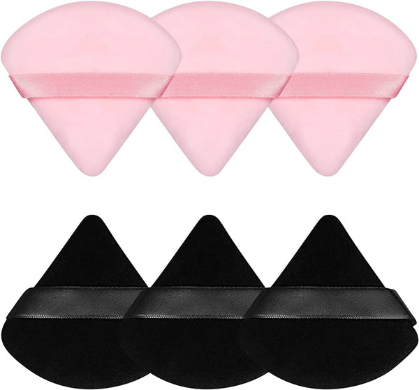Pimoys 6 Pieces Powder Puff Face Makeup Rose Gold