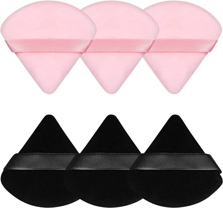 Pimoys 6 Pieces Powder Puff Face Makeup Rose Gold