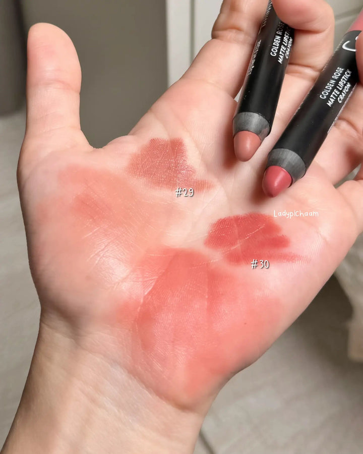 Golden Rose Matte Lipstick Crayon Rose Gold