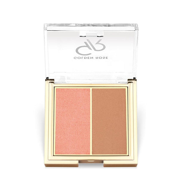 Golden Rose Iconic Blush Duo - 01 Rose and Nude