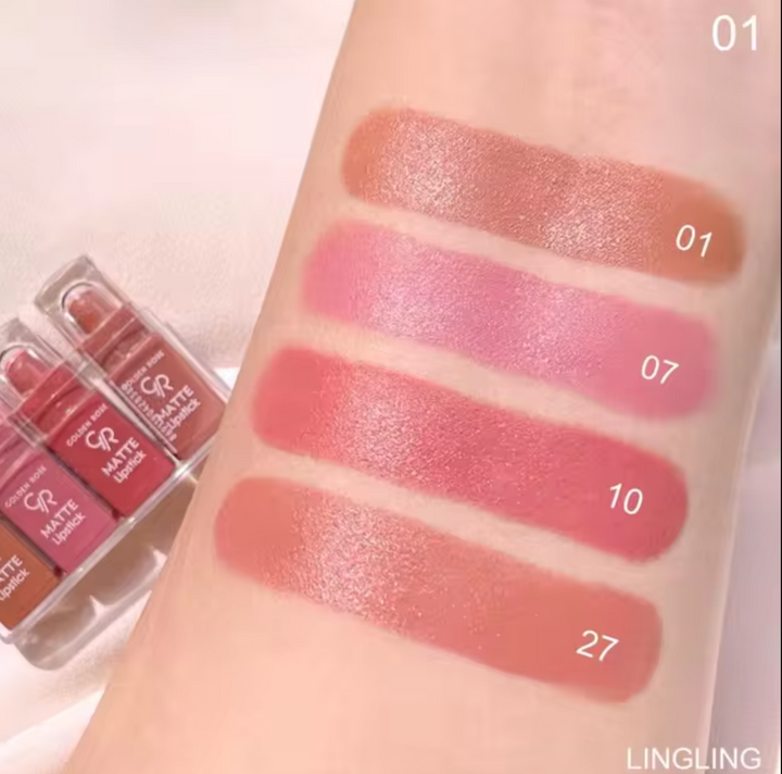 Golden Rose Velvet Matte Lipstick Mini Rose Gold