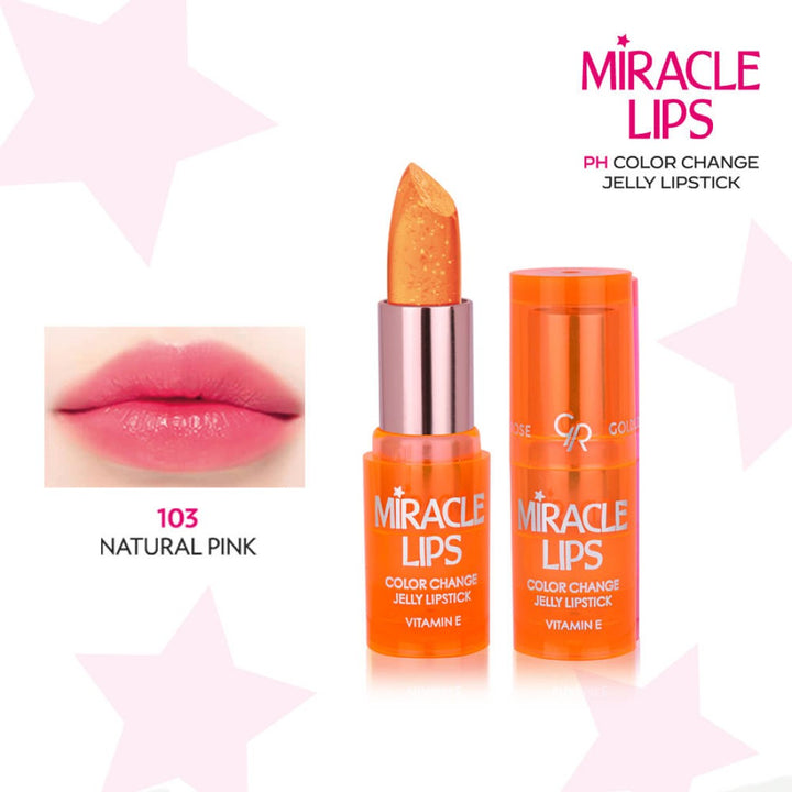 Golden Rose Miracle Lips Color Change Jelly Lipstick Rose Gold