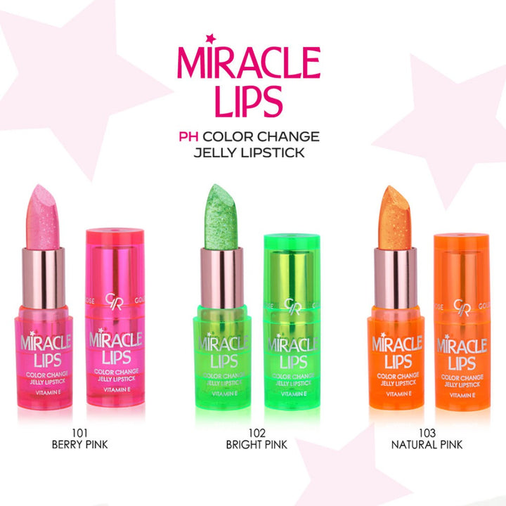 Golden Rose Miracle Lips Color Change Jelly Lipstick Rose Gold
