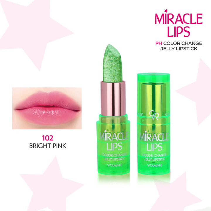 Golden Rose Miracle Lips Color Change Jelly Lipstick Rose Gold