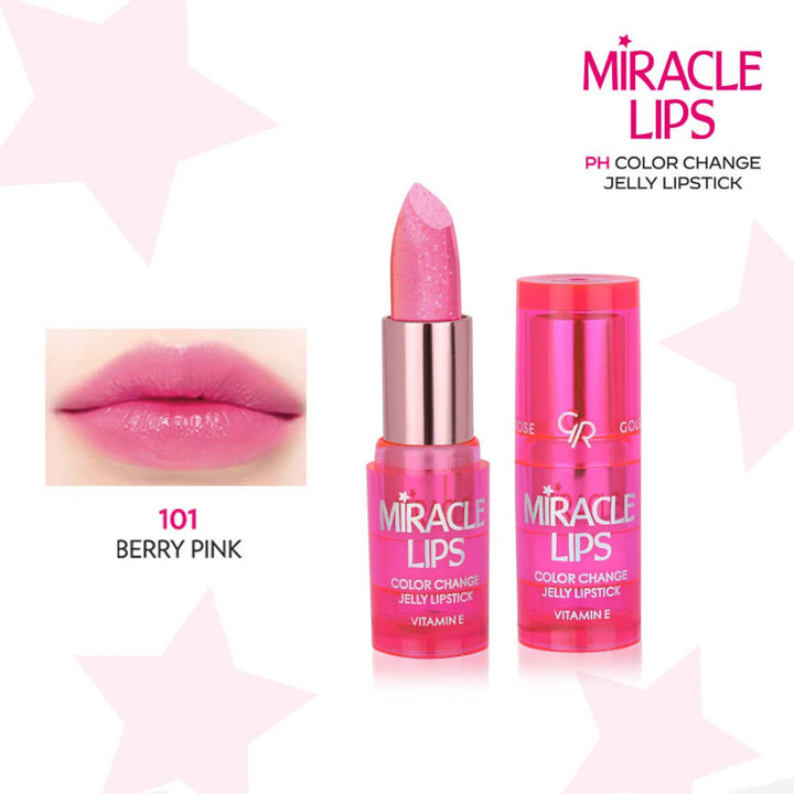 Golden Rose Miracle Lips Color Change Jelly Lipstick Rose Gold