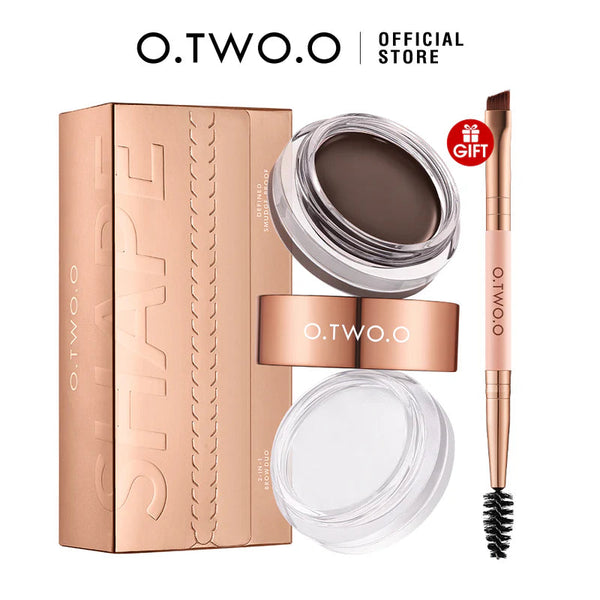 O.TWO.O Fluff Shaping Brow Wax & Brow Cream Rose Gold