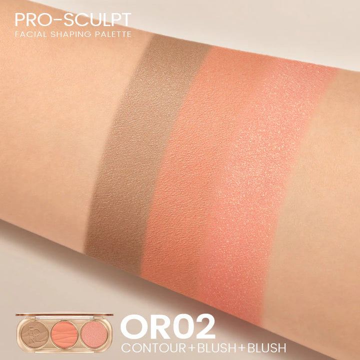 Fucallure 3in1 Highlight & Blusher  (Shades) Rose Gold