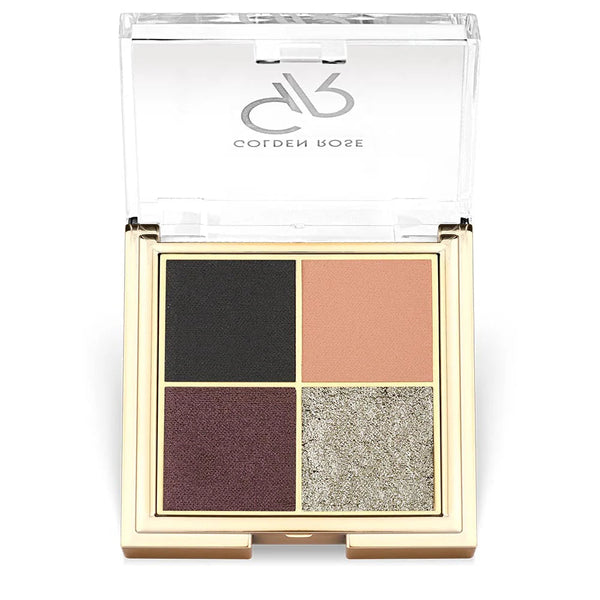 Golden Rose Quattro Eyeshadow Palette - 01 Midnight Kiss Rose Gold