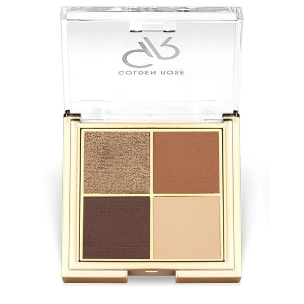 Golden Rose Quattro Eyeshadow Palette - 04 Coffee Dream Rose Gold