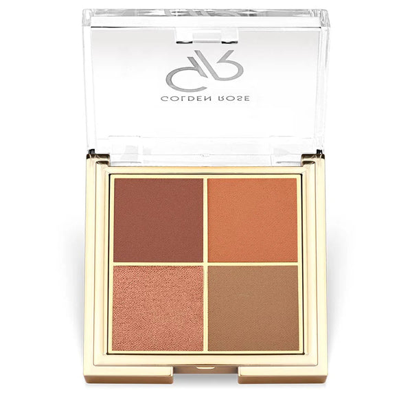 Golden Rose Quattro Eyeshadow Palette - 05 Red Brick Rose Gold