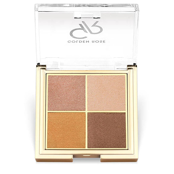 Golden Rose Quattro Eyeshadow Palette 07 Bronze Vision Rose Gold