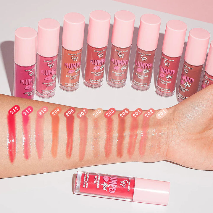 Golden Rose Plumped Lips Lip Plumping Gloss Rose Gold