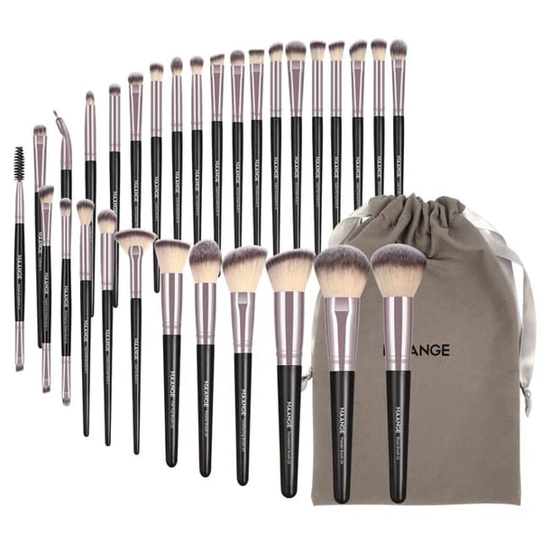 MAANGE Professional Makeup Brush Set 30 pics Black Coffee Rose Gold