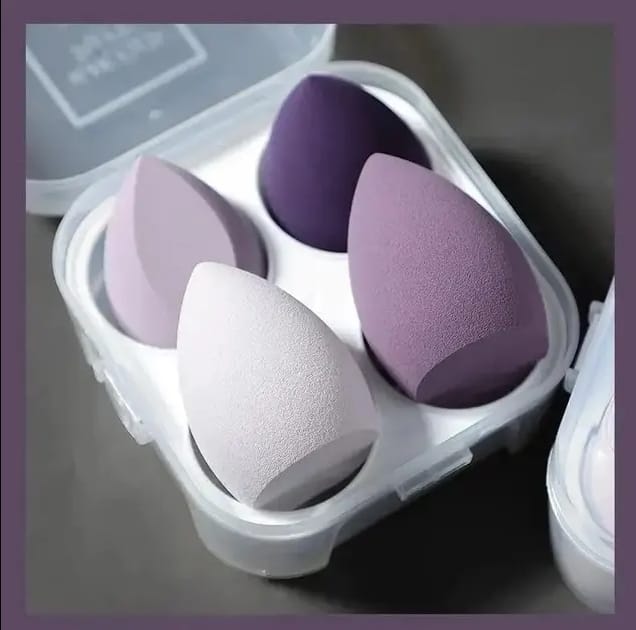 4 Pack Premium Makeup Sponge Rose Gold