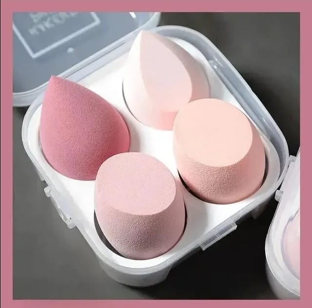 4 Pack Premium Makeup Sponge Rose Gold
