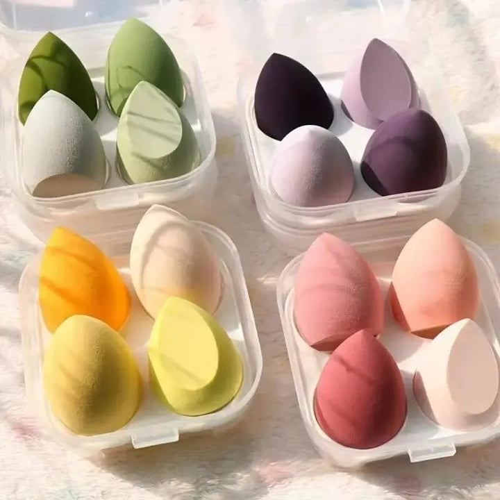 4 Pack Premium Makeup Sponge Rose Gold