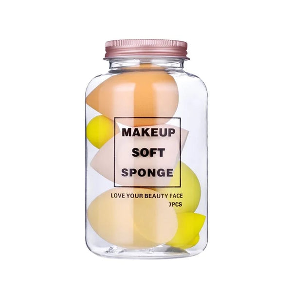 Makeup Sponge, 7 Pcs Beauty Sponge Rose Gold