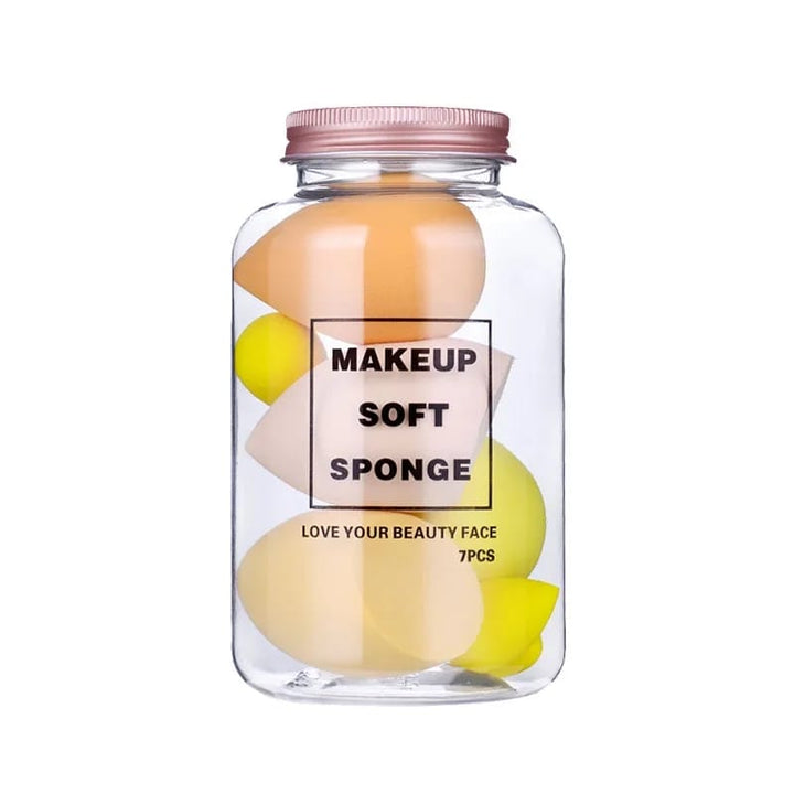 Makeup Sponge, 7 Pcs Beauty Sponge Rose Gold