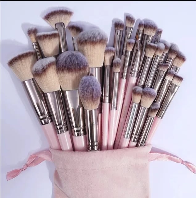 MAANGE Professional Makeup Brush Set 30 pics Pink Coffee Rose Gold