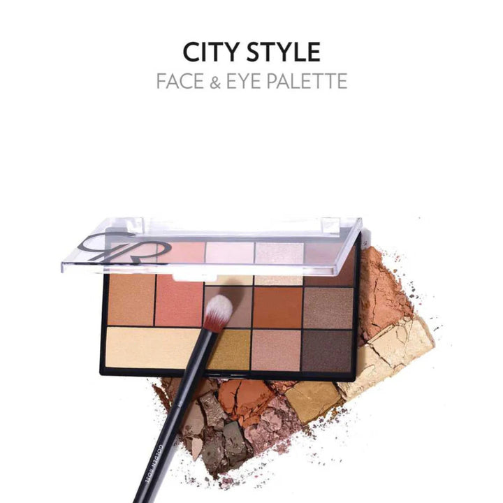 Golden Rose City style Face and Eye Palette Rose Gold