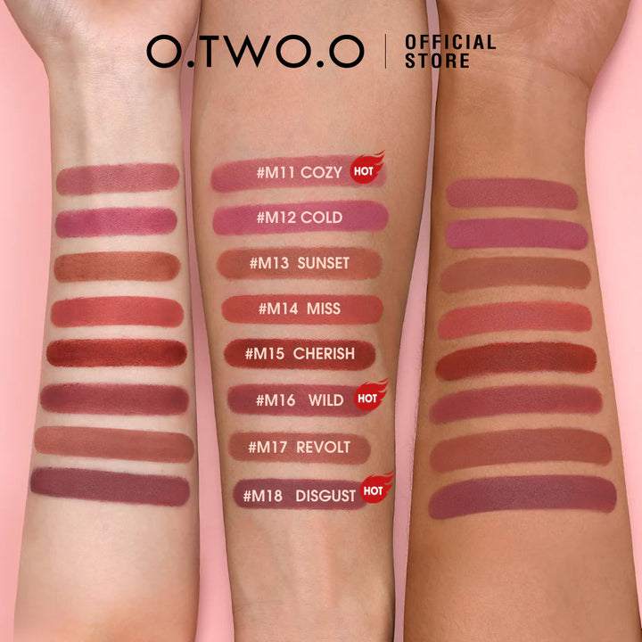 O.TWO.O Misty Kiss Lock Color Matte Lipstick Rose Gold