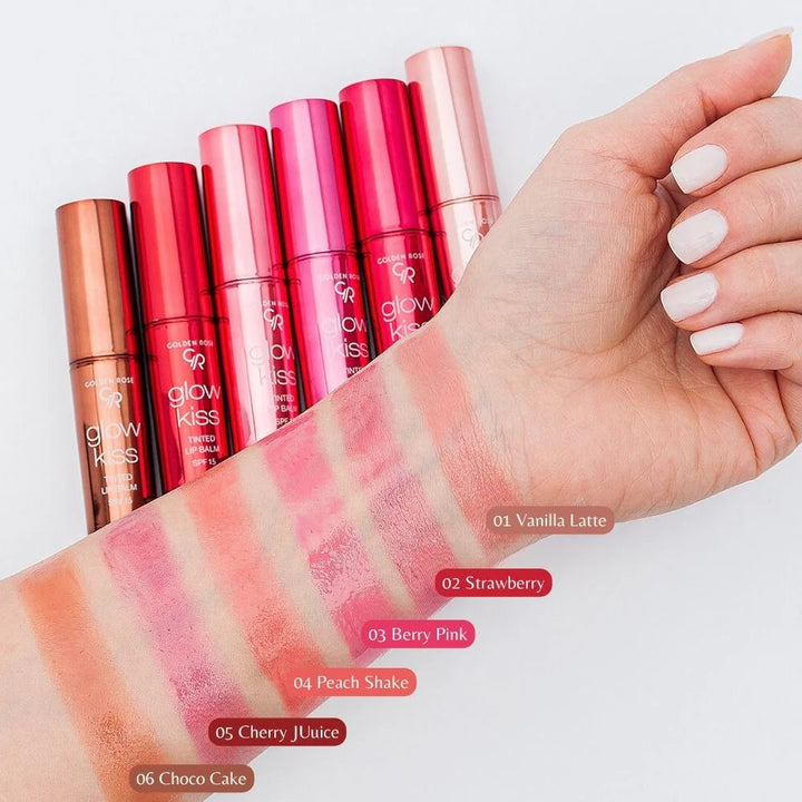 Golden Rose Glow Kiss Tinted Lip balm Rose Gold