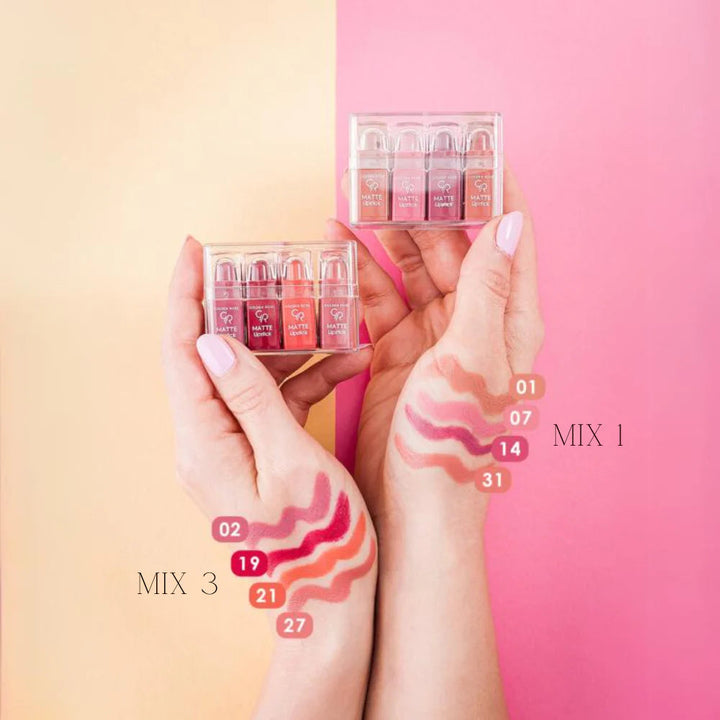 Golden Rose Velvet Matte Lipstick Mini Rose Gold