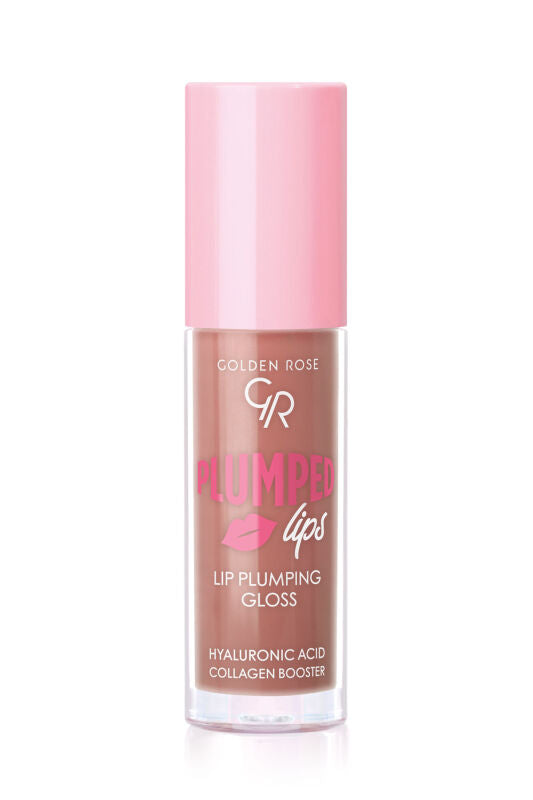 Golden Rose Plumped Lips Lip Plumping Gloss Rose Gold