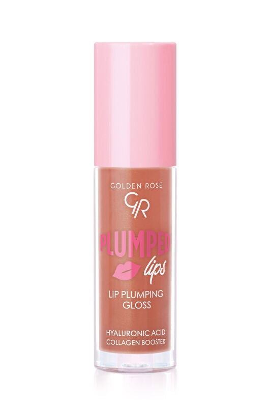 Golden Rose Plumped Lips Lip Plumping Gloss Rose Gold