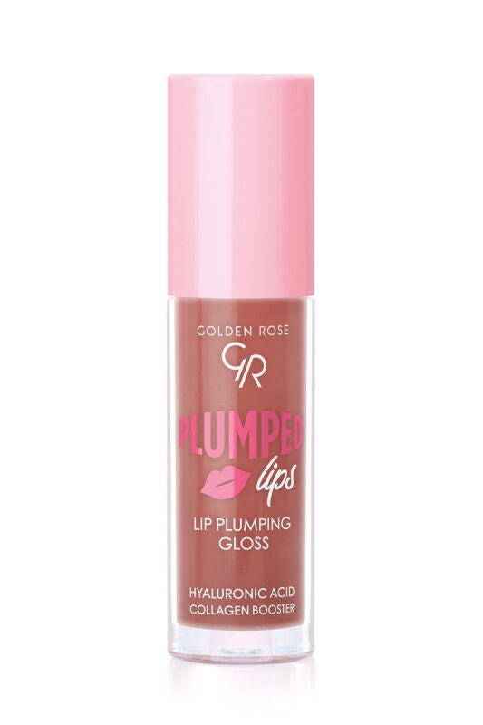 Golden Rose Plumped Lips Lip Plumping Gloss Rose Gold