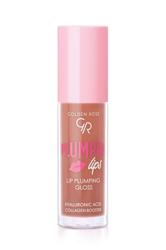 Golden Rose Plumped Lips Lip Plumping Gloss Rose Gold
