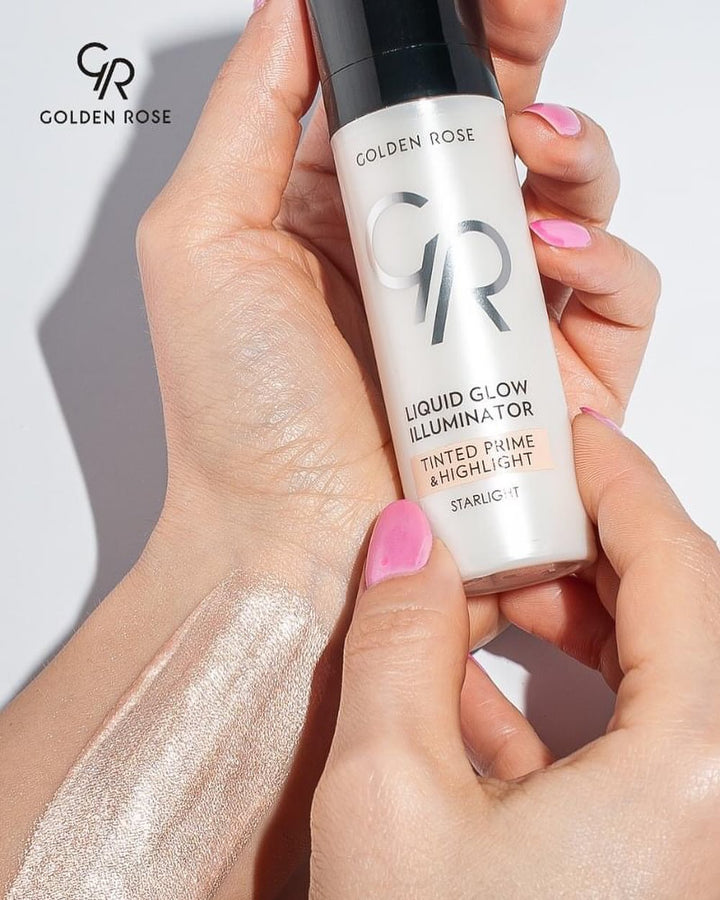 Golden Rose Liquid Glow Illuminator Tinted Prime & Highlight Rose Gold
