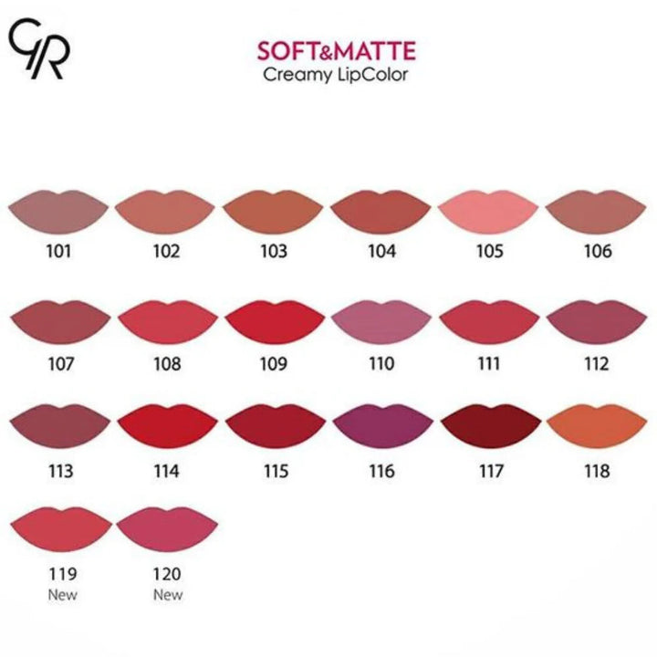 golden rose soft & matte creamy lipcolor Rose Gold